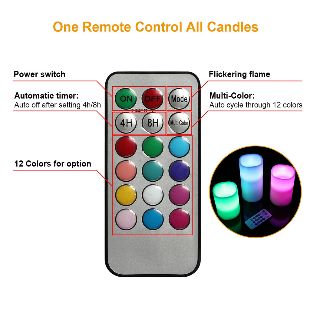 Flickering LED Candles (Set of 6)