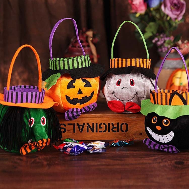 Halloween Pumpkin Candy Bag – Black Cat