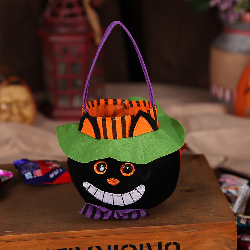 Halloween Pumpkin Candy Bag – Black Cat
