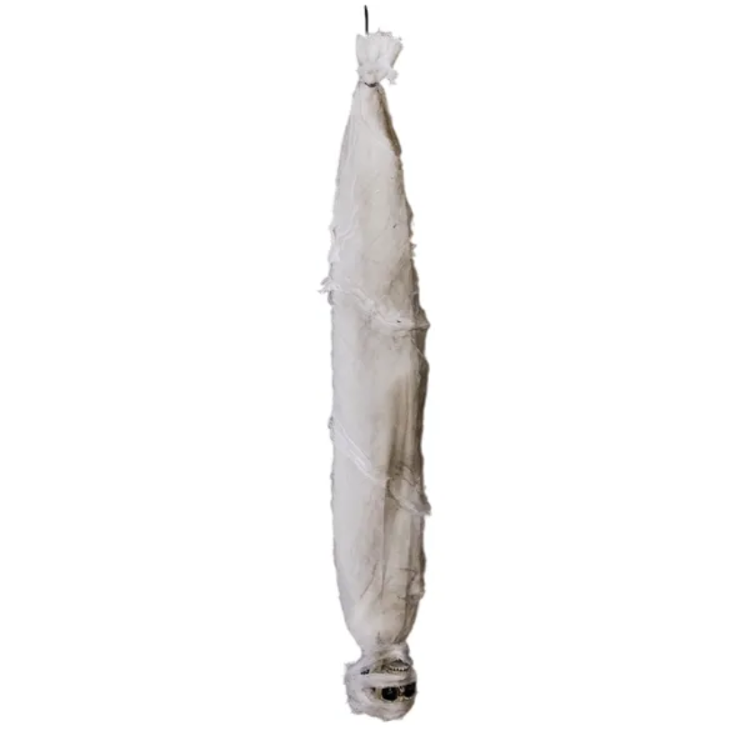 Animated Hanging Cocoon Corpse – Motion-Activated Scream Prop